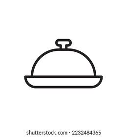 Ilustración del vector de iconos de esquema Dish