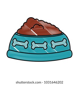 dish pet with food