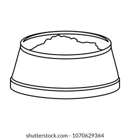 dish pet isolated icon