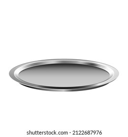 dish plate metal food. restaurant tray. cooking cloche empty 3d realistic vector