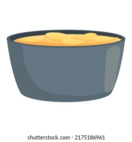 Dish pot menu icon cartoon vector. Food cuisine. Arabic bread