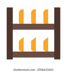 Dish Rack Flat Icon Design For Personal nad Commercial Use