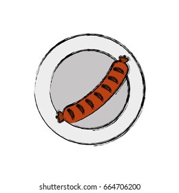 dish with sausage icon