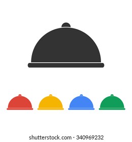 Dish served. eps 10 vector composition illustration