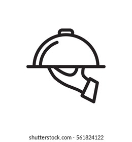 dish serving icon illustration isolated vector sign symbol