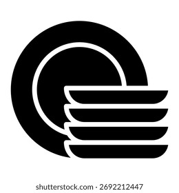 Elemento De Ícone De Conjunto De Prato Para Design