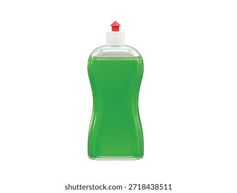 Icono de botella de jabón de plato Ilustración de representación 3D