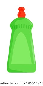 Dish soap detergent bottle isolated on white background