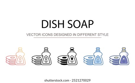 Dish soap icon design with white background stock illustration