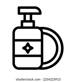 Dish Soap Vector Line Icon Design