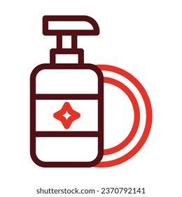 Dish Soap Vector Thick Line Two Color Icons For Personal And Commercial Use.
