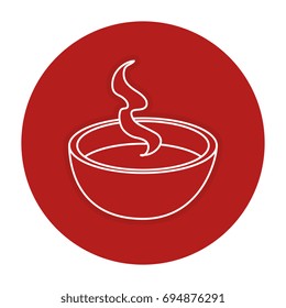 dish with soup icon