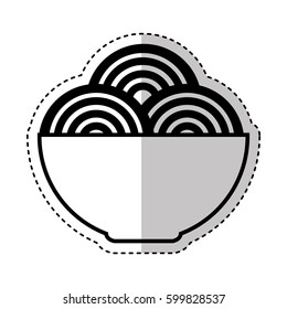 dish spaghetti isolated icon vector illustration design