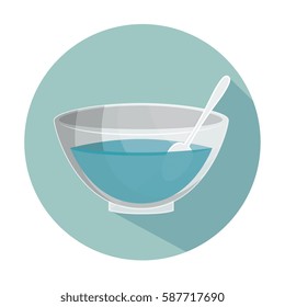 dish and spoon isolated icon