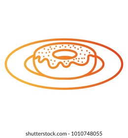 dish with sweet donut icon