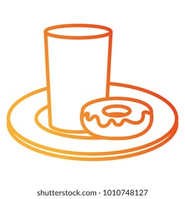 dish with sweet donut icon