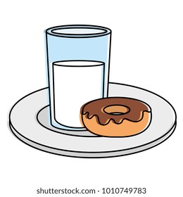 dish with sweet donut icon