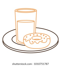 dish with sweet donut icon