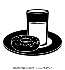 dish with sweet donut icon