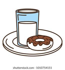 dish with sweet donut icon