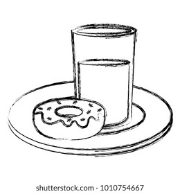 dish with sweet donut icon