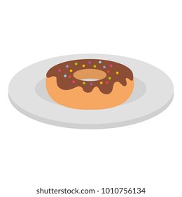 dish with sweet donut icon