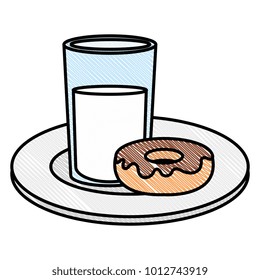 dish with sweet donut icon