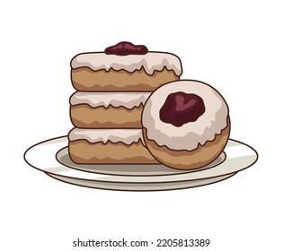 Speise mit süßem Donut-Symbol