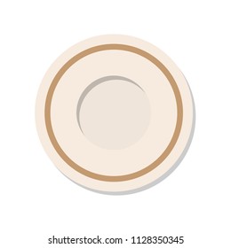 dish top view vector. cartoon vector.