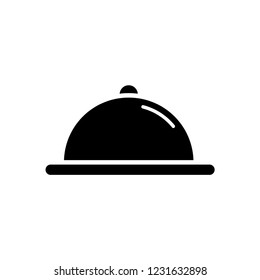 Dish or Tray Food Icon Design Illustration.