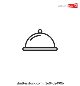 Dish or Tray Food Icon Design Illustration