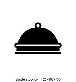 dish, tray icon vector illustration logo template for many purpose. Isolated on white background. glyph style.