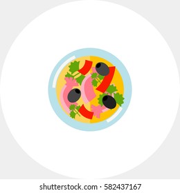 Dish with vatapa vector icon