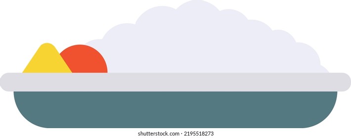 concepto vectorial de plato sobre fondo blanco. icono de ilustración aislada