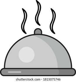 icono de color plano vectorial de plato 