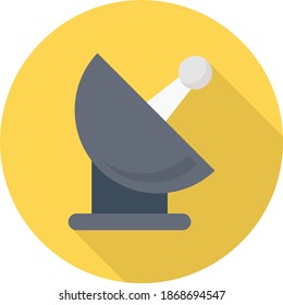 dish vector flat color icon
