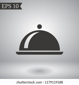 dish vector icon 10 eps