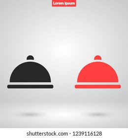 dish vector icon 10 eps