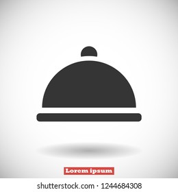 dish vector icon 10 eps