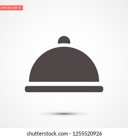 dish vector icon 10 eps