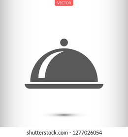 dish vector icon 10 eps