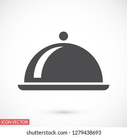 dish vector icon 10 eps