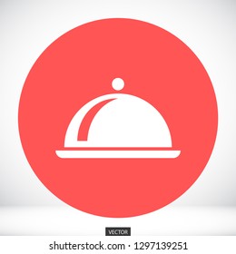 dish vector icon 10 eps