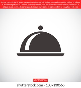 dish vector icon 10 eps