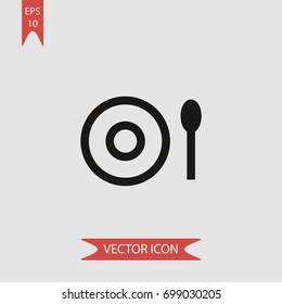 Dish vector icon, illustration symbol