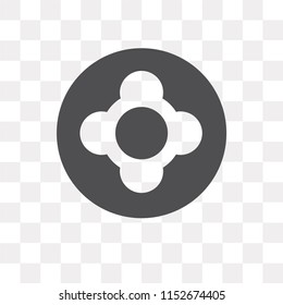Dish vector icon isolated on transparent background, Dish logo concept