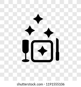 Dish vector icon isolated on transparent background, Dish transparency logo concept
