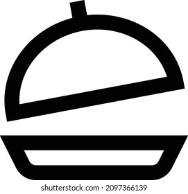 ilustración vectorial de plato aislada en un fondo transparente. iconos vectoriales de trazo para el concepto o gráficos web.