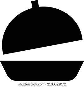ilustración vectorial de plato aislada en un fondo transparente. iconos vectoriales de glifo para el concepto o gráficos web.