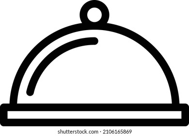 Ilustración del vector Dish sobre un fondo transparente.Símbolos de calidad premium.Icono del vector de trazo para el diseño de concepto y gráfico. 